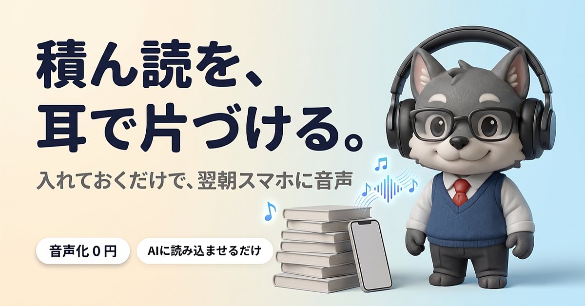 積ん読のBrain記事や保存したテキストを自動で音声化する教材